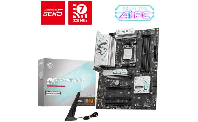 MSI B850 GAMING PLUS WIFI AMD RYZEN 7000 8000 9000 Series AM5/DDR5/PCIe 5.0/3xM.2 - ATX Gaming MotherBoard