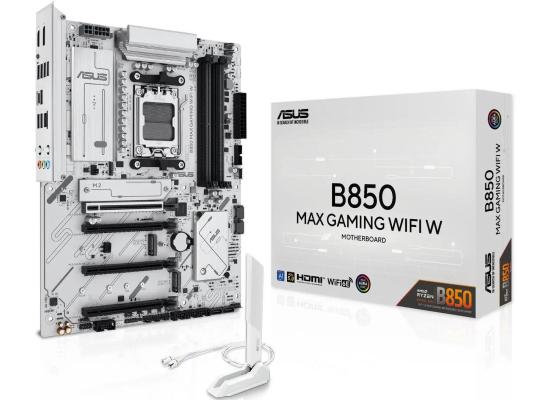 ASUS B850 MAX GAMING WIFI W (Wi-Fi 6E) AMD RYZEN 7000 8000 9000 Series AM5/DDR5/PCIe 5.0/3xM.2 - ATX Gaming MotherBoard