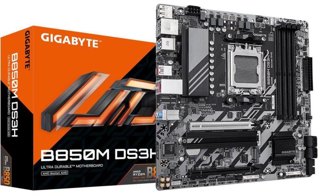 GIGABYTE B850M DS3H AMD RYZEN 7000 8000 9000 Series AM5/DDR5/PCIe 5.0/2xM.2 - mATX Gaming MotherBoard