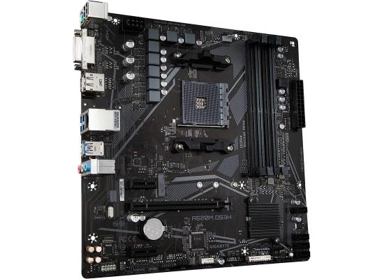 GIGABYTE A520M DS3H, AMD RYZEN Processors, AM4/DDR4/PCIe 3.0/1xM.2 - mATX MotherBoard