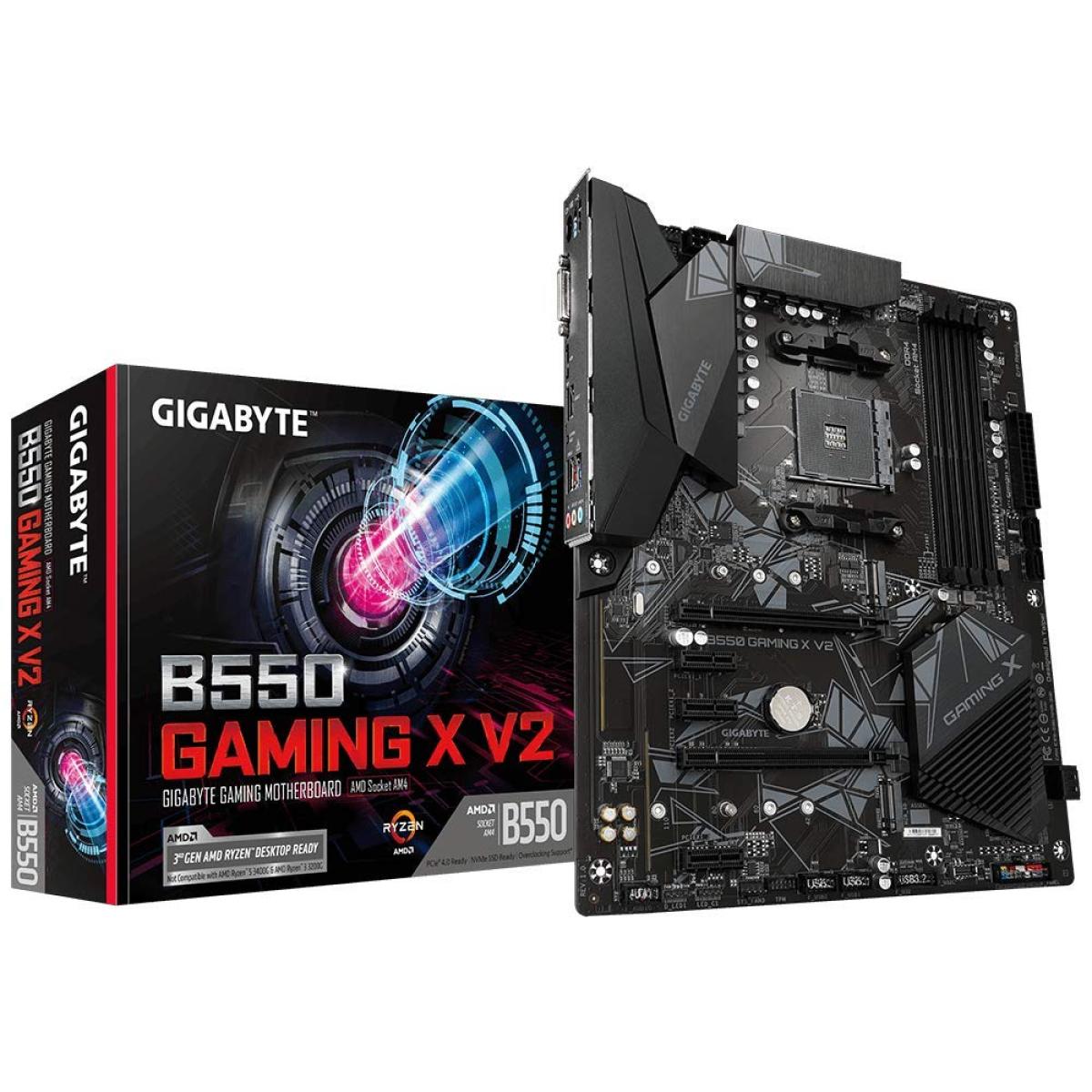 Gigabyte B550 Gaming X V2 AMD Ryzen B550/ATX/M.2/HDMI/DVI/USB 3.1 Gen 2/DDR4/ATX - Gaming Motherboard