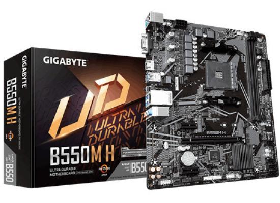 GIGABYTE B550M H AMD AM4 DDR4/PCIe 4.0/3.0 M.2-Ultra Durable Motherboard