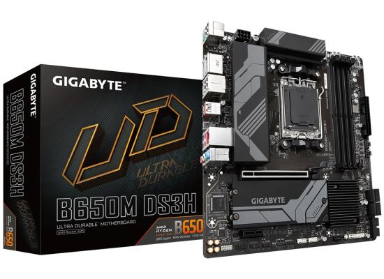 GIGABYTE B650M DS3H AMD RYZEN 7000 Series AM5/DDR5/PCIe 4.0/2xM.2 - mATX Gaming MotherBoard