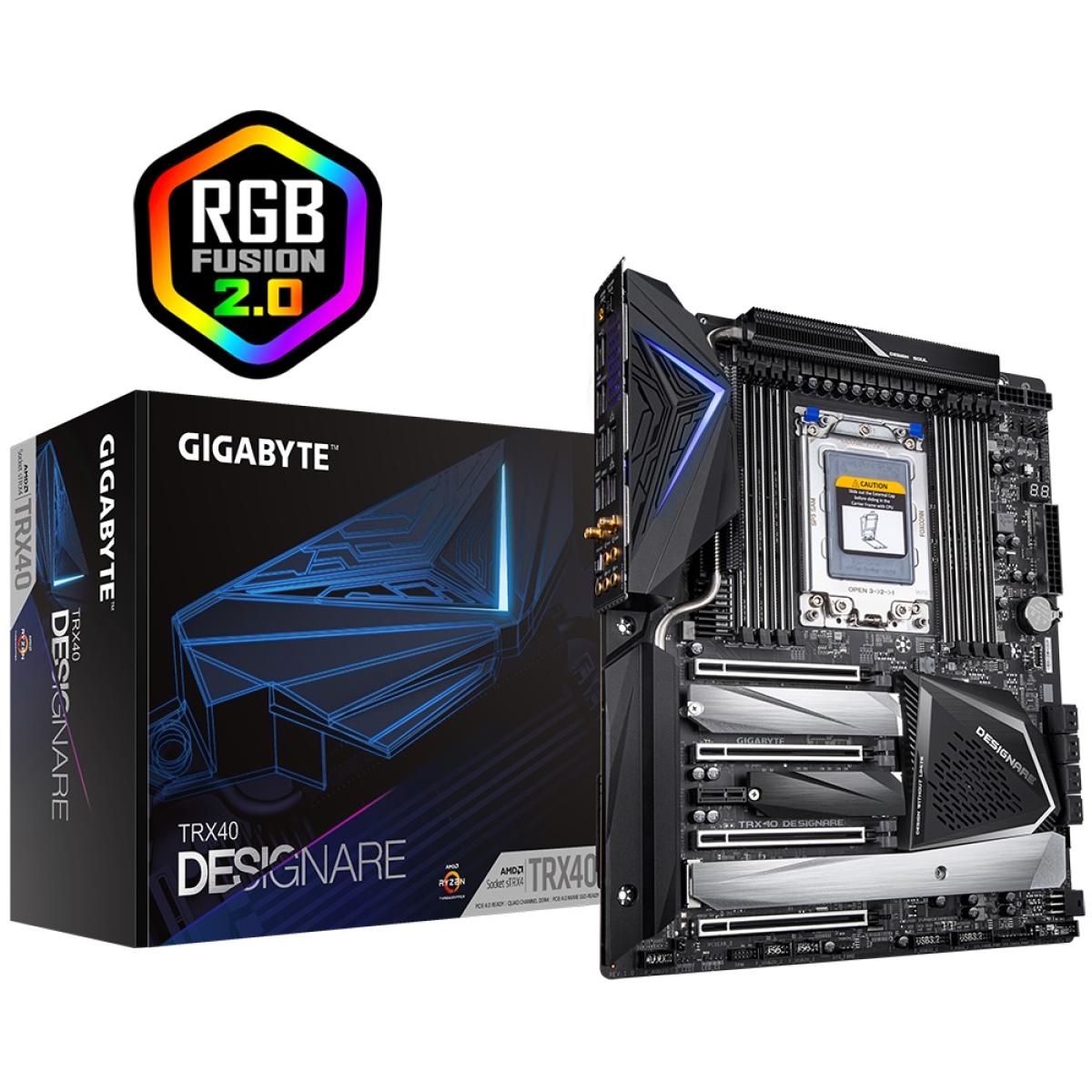 GIGABYTE TRX40 DESIGNARE, sTRX, 3rd Gen AMD Ryzen Threadripper Processors, 16+3 Phase VRM, Gen 4 AIC with 4 Extra M.2, XL-ATX Motherboard