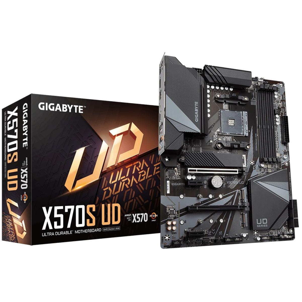 GIGABYTE X570S UD AMD RYZEN AM4 ATX Gaming Motherboard, PCIe 4.0 ,M.2, USB 3.2 Type-C