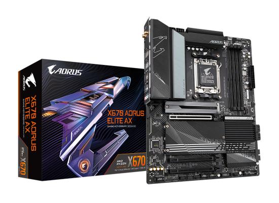 GIGABYTE X670 AORUS ELITE AX (WiFi 6E) AMD RYZEN 7000 Series AM5/DDR5/PCIe 5.0 - ATX Gaming MotherBoard