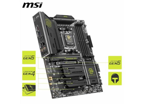MSI MAG X870E TOMAHAWK WIFI (Wi-Fi 7) AMD RYZEN 7000 8000 9000 Series AM5/DDR5/PCIe 5.0/4xM.2 - ATX Gaming MotherBoard