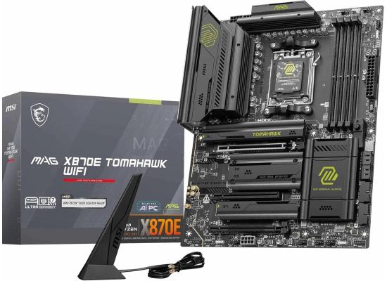 MSI MAG X870E TOMAHAWK WIFI (Wi-Fi 7) AMD RYZEN 7000 8000 9000 Series AM5/DDR5/PCIe 5.0/4xM.2 - ATX Gaming MotherBoard