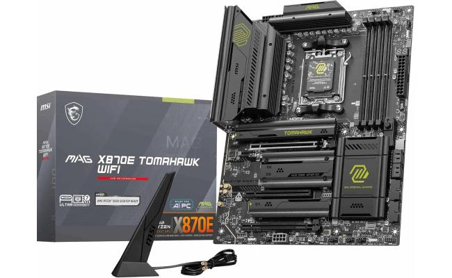 MSI MAG X870E TOMAHAWK WIFI (Wi-Fi 7) AMD RYZEN 7000 8000 9000 Series AM5/DDR5/PCIe 5.0/4xM.2 - ATX Gaming MotherBoard