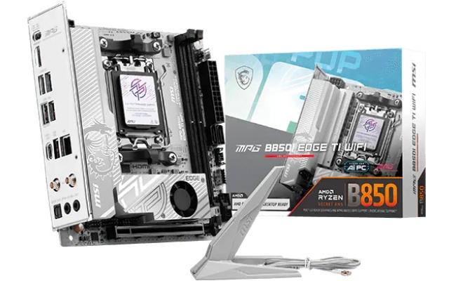 MSI MPG B850I EDGE TI WIFI (Wi-Fi 7) AMD RYZEN 7000 8000 9000 Series AM5/DDR5/PCIe 5.0/2xM.2 - Mini-ITX Gaming MotherBoard MSI MPG B850I EDGE TI WIFI (Wi-Fi 7) AMD RYZEN 7000 8000 9000 Series AM5/DDR5/PCIe 5.0/2xM.2 - Mini-ITX Gaming MotherBoard