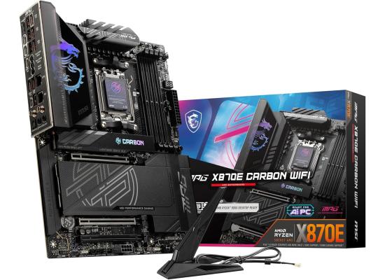 MSI MPG X870E CARBON WIFI (Wi-Fi 7) AMD RYZEN 7000 8000 9000 Series AM5/DDR5/PCIe 5.0/4xM.2 - ATX Gaming MotherBoard