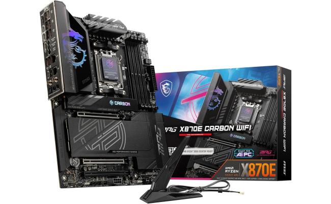 MSI MPG X870E CARBON WIFI (Wi-Fi 7) AMD RYZEN 7000 8000 9000 Series AM5/DDR5/PCIe 5.0/4xM.2 - ATX Gaming MotherBoard