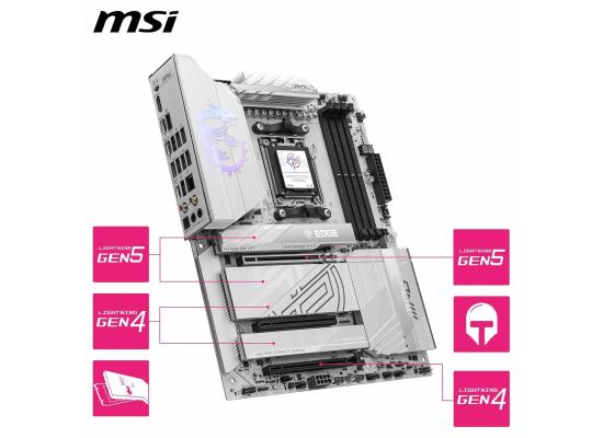 MSI MPG X870E EDGE TI WIFI (Wi-Fi 7) AMD RYZEN 7000 8000 9000 Series AM5/DDR5/PCIe 5.0/4xM.2 - ATX Gaming MotherBoard