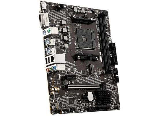 MSI B550M-A PRO ProSeries Micro-ATX Motherboard AMD Ryzen, AM4, DDR4, PCIe 4.0, SATA 6Gb/s, M.2, USB 3.2 Gen 1