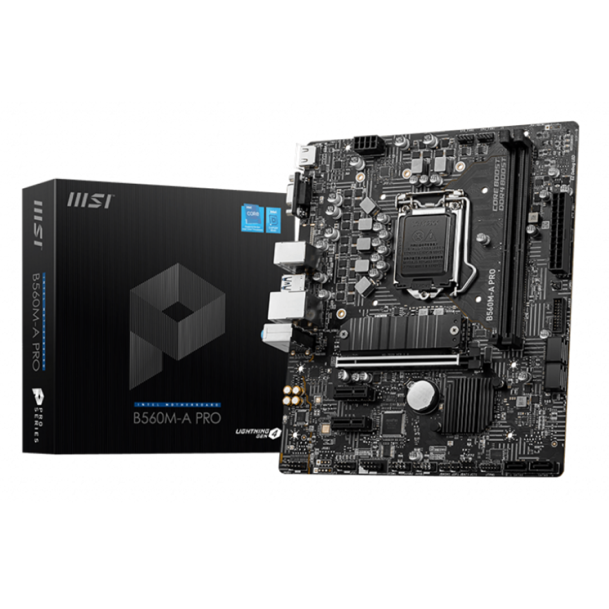 MSI B560M-A PRO LGA 1200 Intel B560 11th & 10th Intel CPUs Pcie Gen 4.0 , SATA 6Gb/s Micro ATX Intel Motherboard