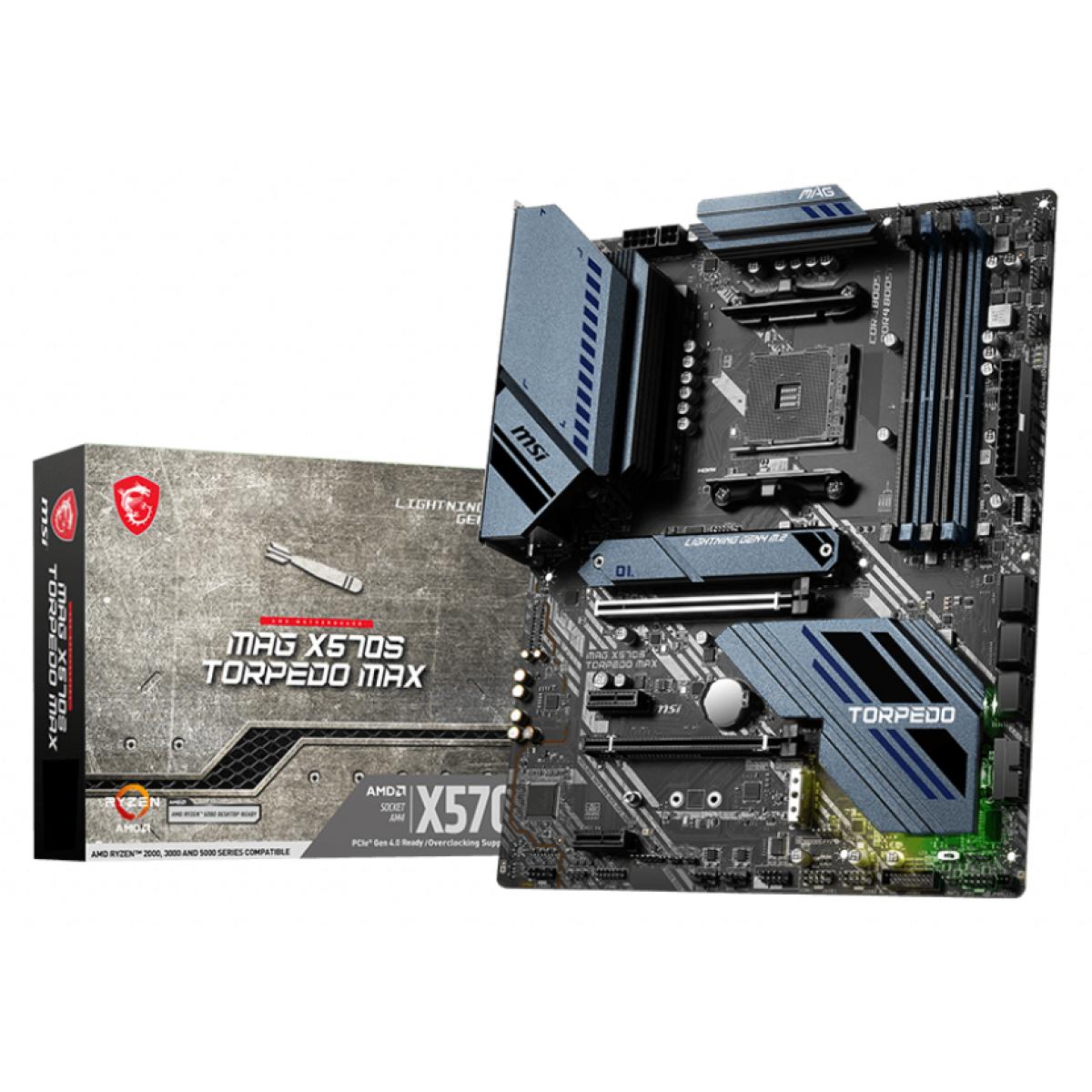 MSI MAG X570S TORPEDO MAX, AMD Ryzen AM4,PCIe4.0, USB 3.2, SATA 6Gb/s, ATX Gaming Motherboard