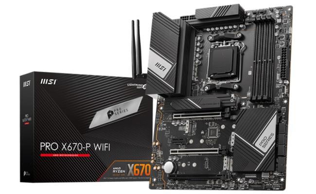 MSI PRO X670-P WIFI (WiFi 6E) AMD RYZEN 7000 Series AM5/DDR5/PCIe 5.0/4xM.2 - ATX Gaming MotherBoard