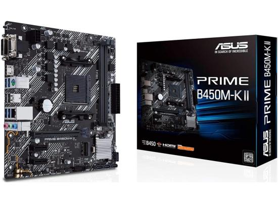 ASUS PRIME B450M-K II AMD Ryzen 5000 4000 Series AM4/DDR4/PCIe 3.0/1xM.2 - mATX MotherBoard