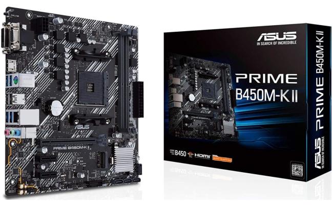 ASUS PRIME B450M-K II AMD Ryzen 5000 4000 Series AM4/DDR4/PCIe 3.0/1xM.2 - mATX MotherBoard