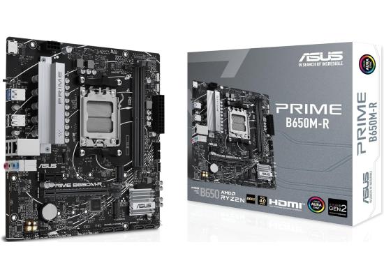 ASUS PRIME B650M-R AMD RYZEN 7000 8000 9000 Series AM5/DDR5/PCIe 4.0/2xM.2 - mATX Gaming MotherBoard