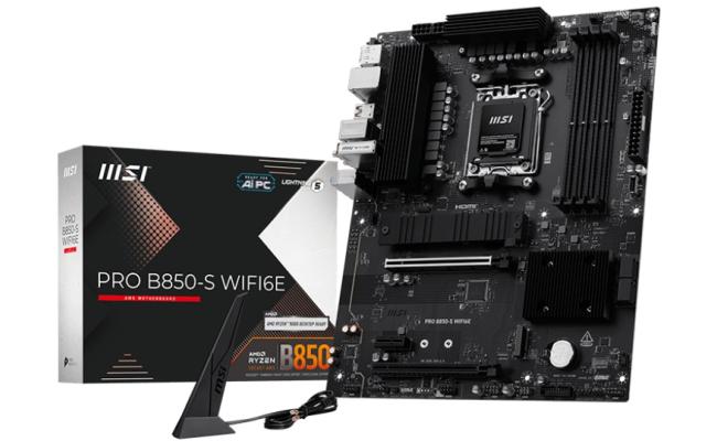 MSI PRO B850-S WIFI6E, AMD RYZEN 7000 8000 9000 Series AM5/DDR5/PCIe 5.0/2xM.2 - ATX Gaming MotherBoard
