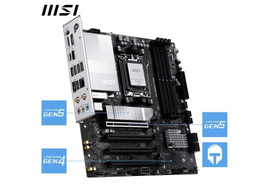 MSI PRO B850M-P WIFI (Wi-Fi 7) AMD RYZEN 7000 8000 9000 Series AM5/DDR5/PCIe 5.0/3xM.2 - mATX Gaming MotherBoard