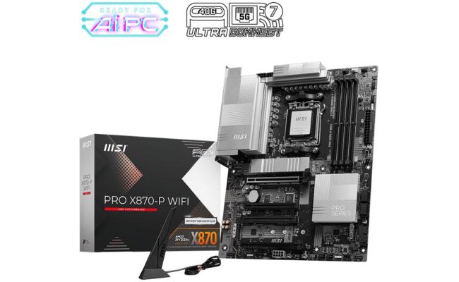 MSI PRO X870-P WIFI (Wi-Fi 7) AMD RYZEN 7000 8000 9000 Series AM5/DDR5/PCIe 5.0/3xM.2 - ATX Gaming MotherBoard