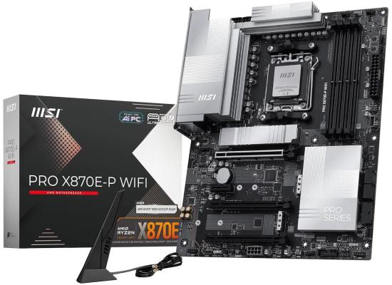 MSI PRO X870E-P WIFI (Wi-Fi 7) AMD RYZEN 7000 8000 9000 Series AM5/DDR5/PCIe 5.0/3xM.2 - ATX Gaming MotherBoard