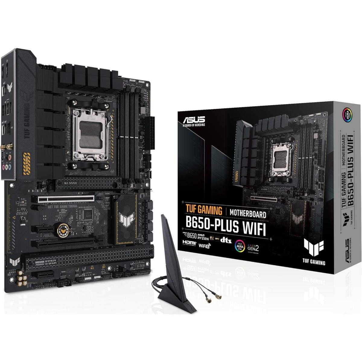 ASUS TUF GAMING B650-PLUS WIFI (Wi-Fi 6) AMD RYZEN 7000 8000 9000 Series AM5/DDR5/PCIe 4.0/3xM.2 - ATX Gaming MotherBoard