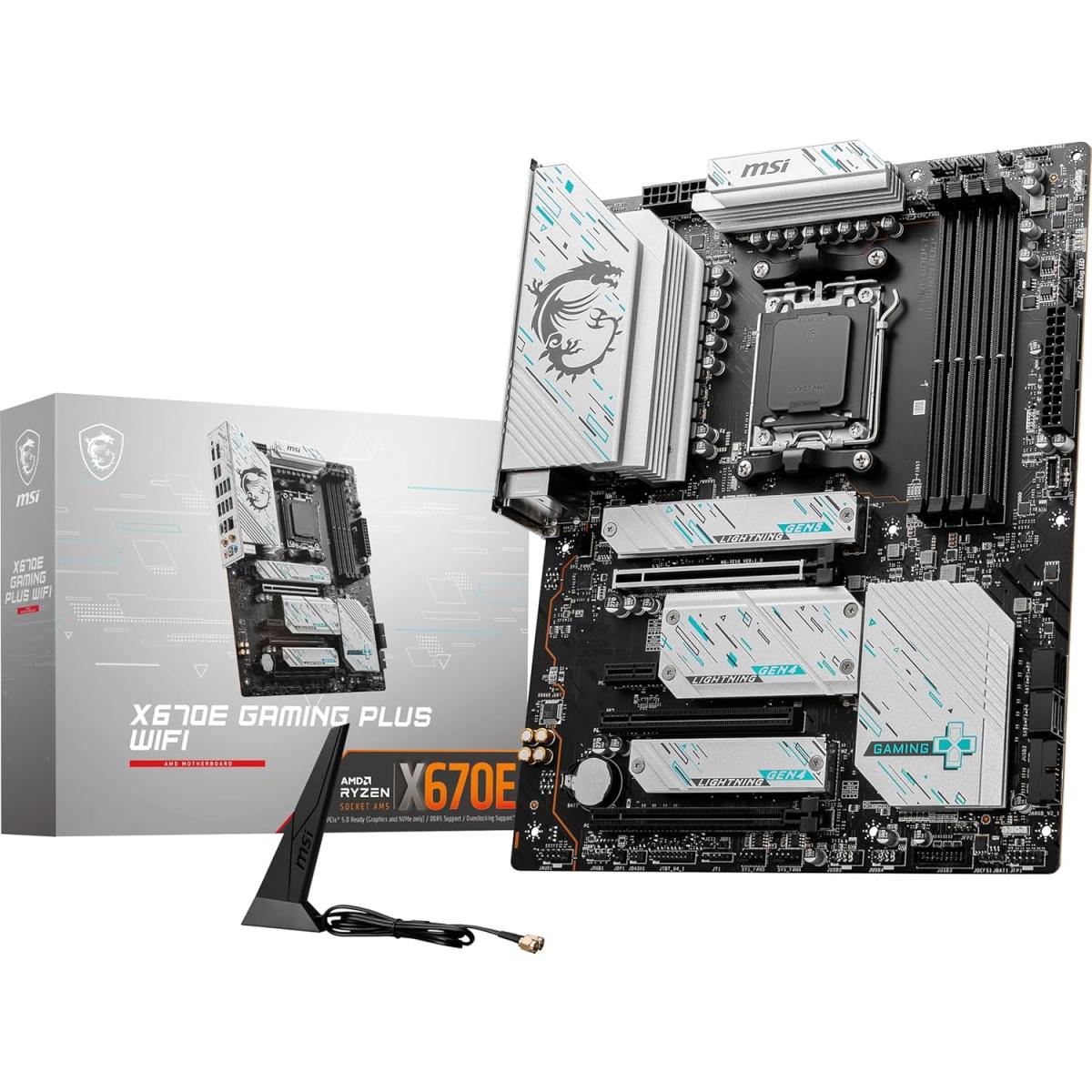 MSI X670E GAMING PLUS WIFI (Wi-Fi 6E) AMD RYZEN 7000 Series AM5/DDR5/PCIe 5.0/4xM.2 - ATX Gaming MotherBoard