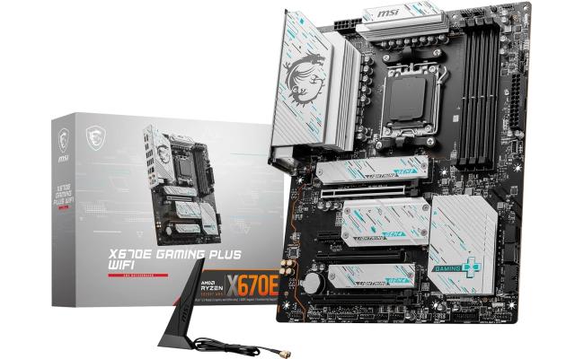 MSI X670E GAMING PLUS WIFI (Wi-Fi 6E) AMD RYZEN 7000 Series AM5/DDR5/PCIe 5.0/4xM.2 - ATX Gaming MotherBoard