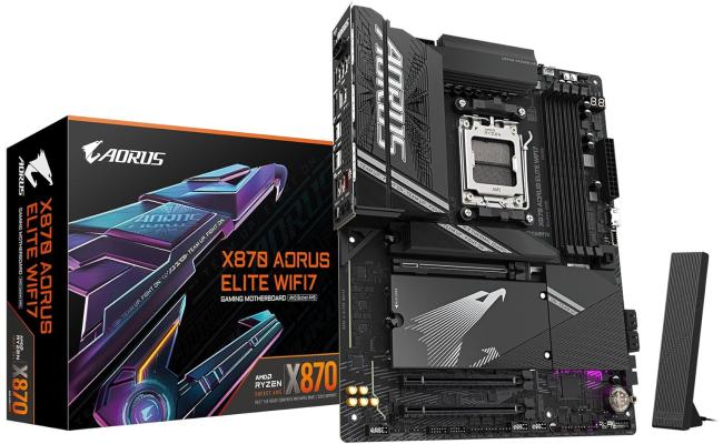 GIGABYTE X870 AORUS ELITE WIFI7 AMD RYZEN 7000 8000 9000 Series AM5/DDR5/PCIe 5.0/4xM.2 - ATX Gaming MotherBoard