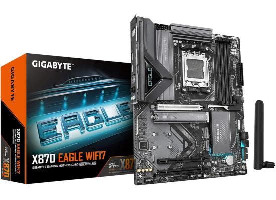 GIGABYTE X870 EAGLE (Wi-Fi 7) AMD RYZEN 7000 8000 9000 Series AM5/DDR5/PCIe 5.0/3xM.2 - ATX Gaming MotherBoard