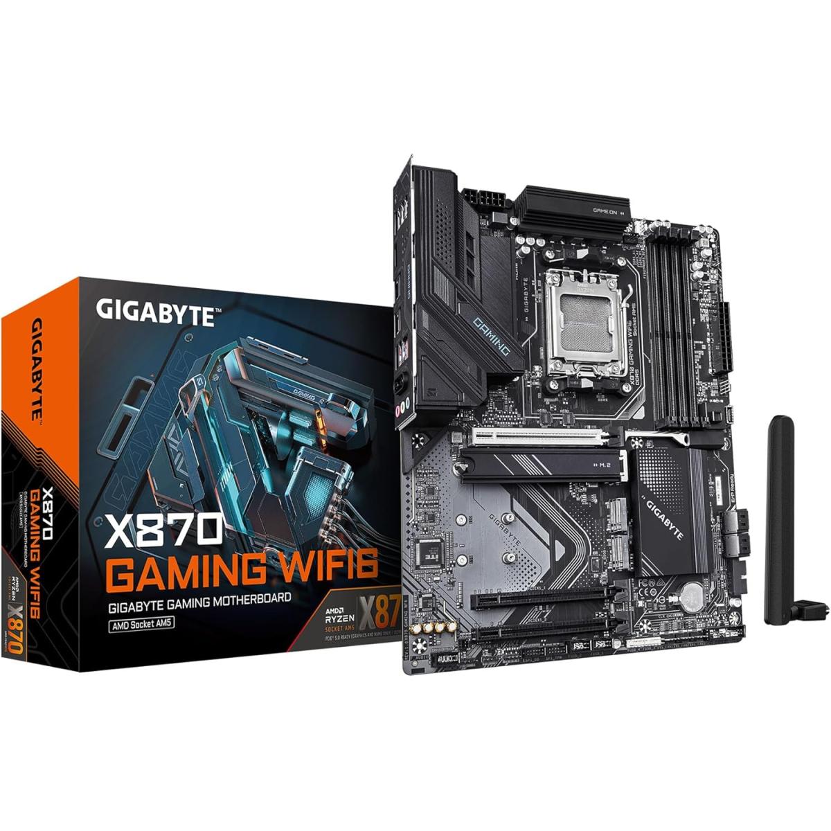GIGABYTE X870 GAMING WIFI6 AMD RYZEN 7000 8000 9000 Series AM5/DDR5/PCIe 5.0/3xM.2 - ATX Gaming MotherBoard