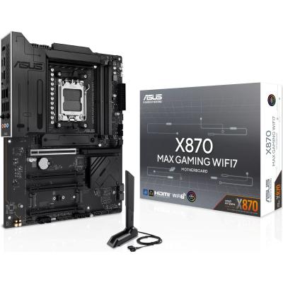 ASUS X870 MAX GAMING WIFI7 (Wi-Fi 7) AMD RYZEN 7000 8000 9000 Series AM5/DDR5/PCIe 5.0/3xM.2 - ATX Gaming MotherBoard