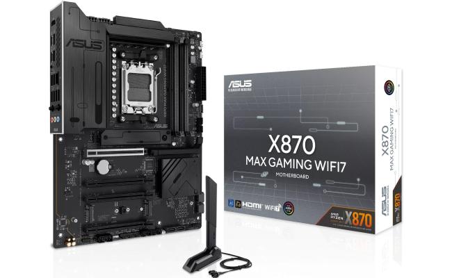 ASUS X870 MAX GAMING WIFI7 (Wi-Fi 7) AMD RYZEN 7000 8000 9000 Series AM5/DDR5/PCIe 5.0/3xM.2 - ATX Gaming MotherBoard