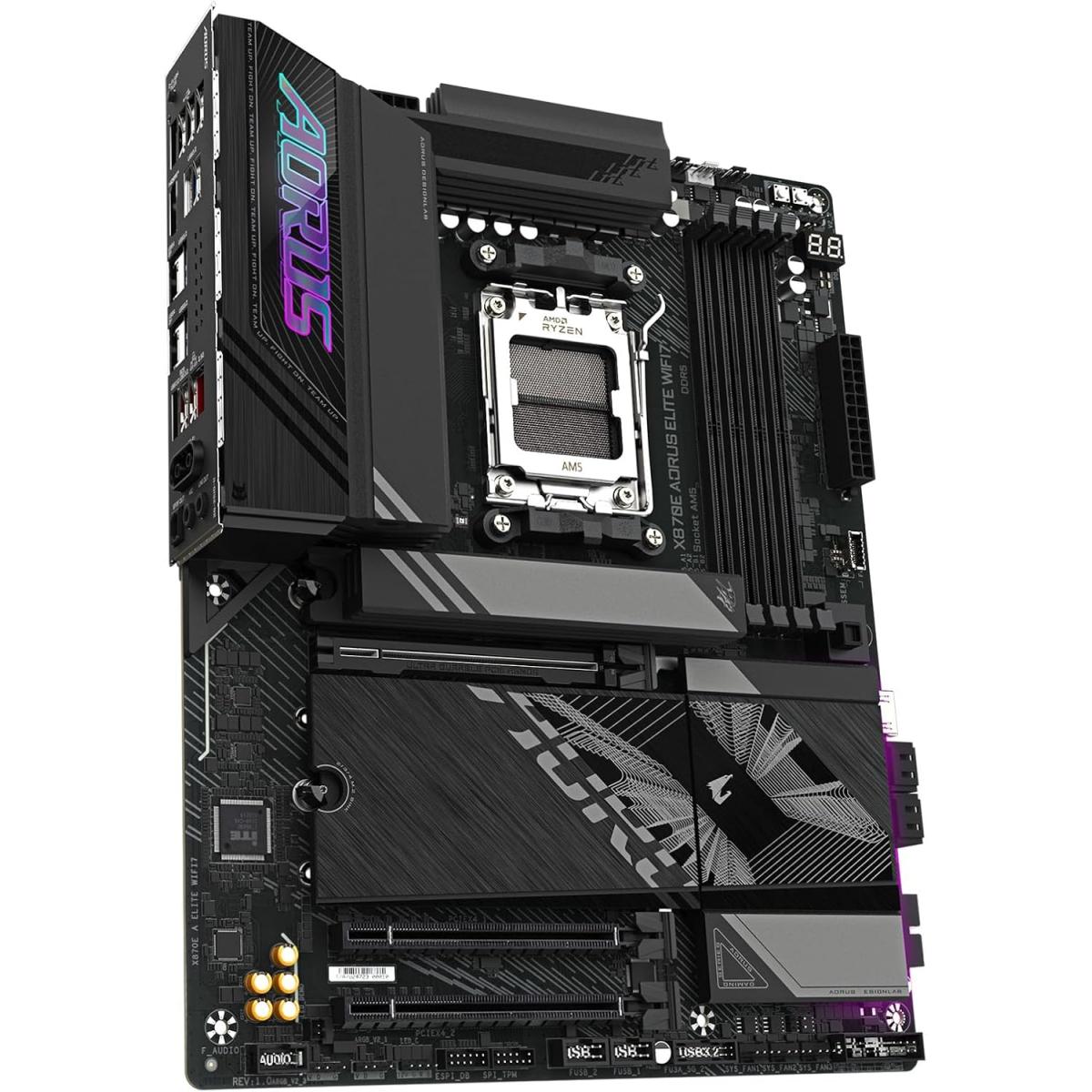 GIGABYTE X870E AORUS ELITE (Wi-Fi 7) AMD RYZEN 7000 8000 9000 Series AM5/DDR5/PCIe 5.0/4xM.2 - ATX Gaming MotherBoard