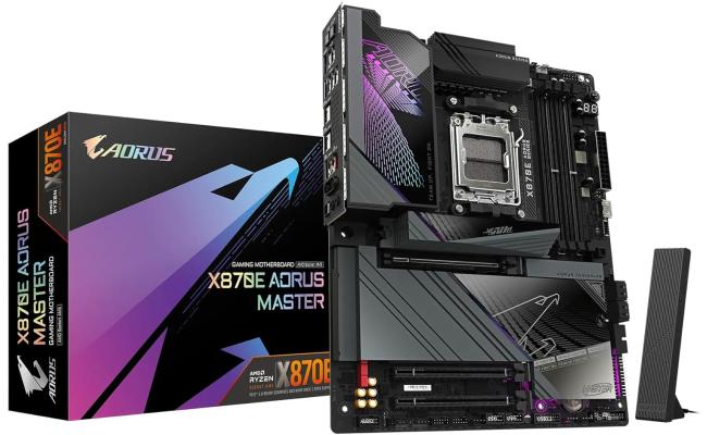 GIGABYTE X870E AORUS MASTER (Wi-Fi 7) AMD RYZEN 7000 8000 9000 Series AM5/DDR5/PCIe 5.0/4xM.2 - ATX Gaming MotherBoard