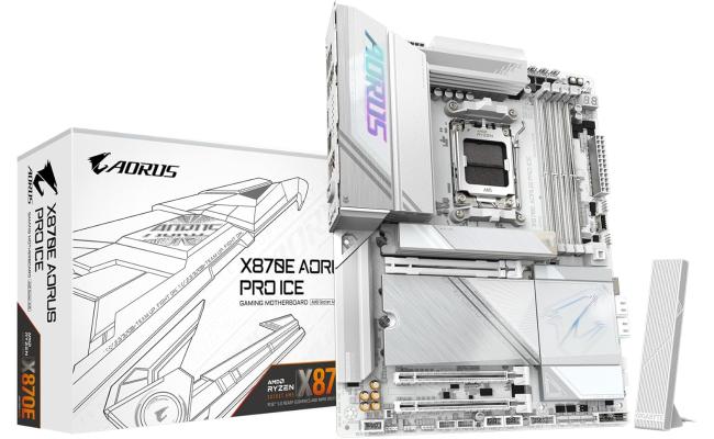 GIGABYTE X870E AORUS PRO ICE (Wi-Fi 7) AMD RYZEN 7000 8000 9000 Series AM5/DDR5/PCIe 5.0/4xM.2 - ATX Gaming MotherBoard