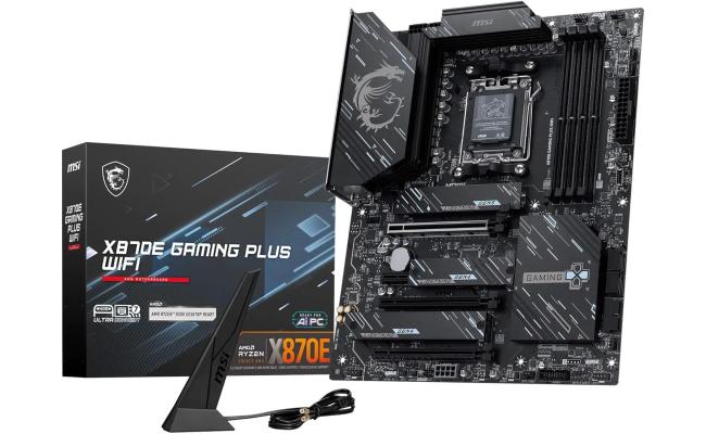 MSI X870E GAMING PLUS WIFI (Wi-Fi 7) AMD RYZEN 7000 8000 9000 Series AM5/DDR5/PCIe 5.0/3xM.2 - ATX Gaming MotherBoard MSI X870E GAMING PLUS WIFI (Wi-Fi 7) AMD RYZEN 7000 8000 9000 Series AM5/DDR5/PCIe 5.0/3xM.2 - ATX Gaming MotherBoard