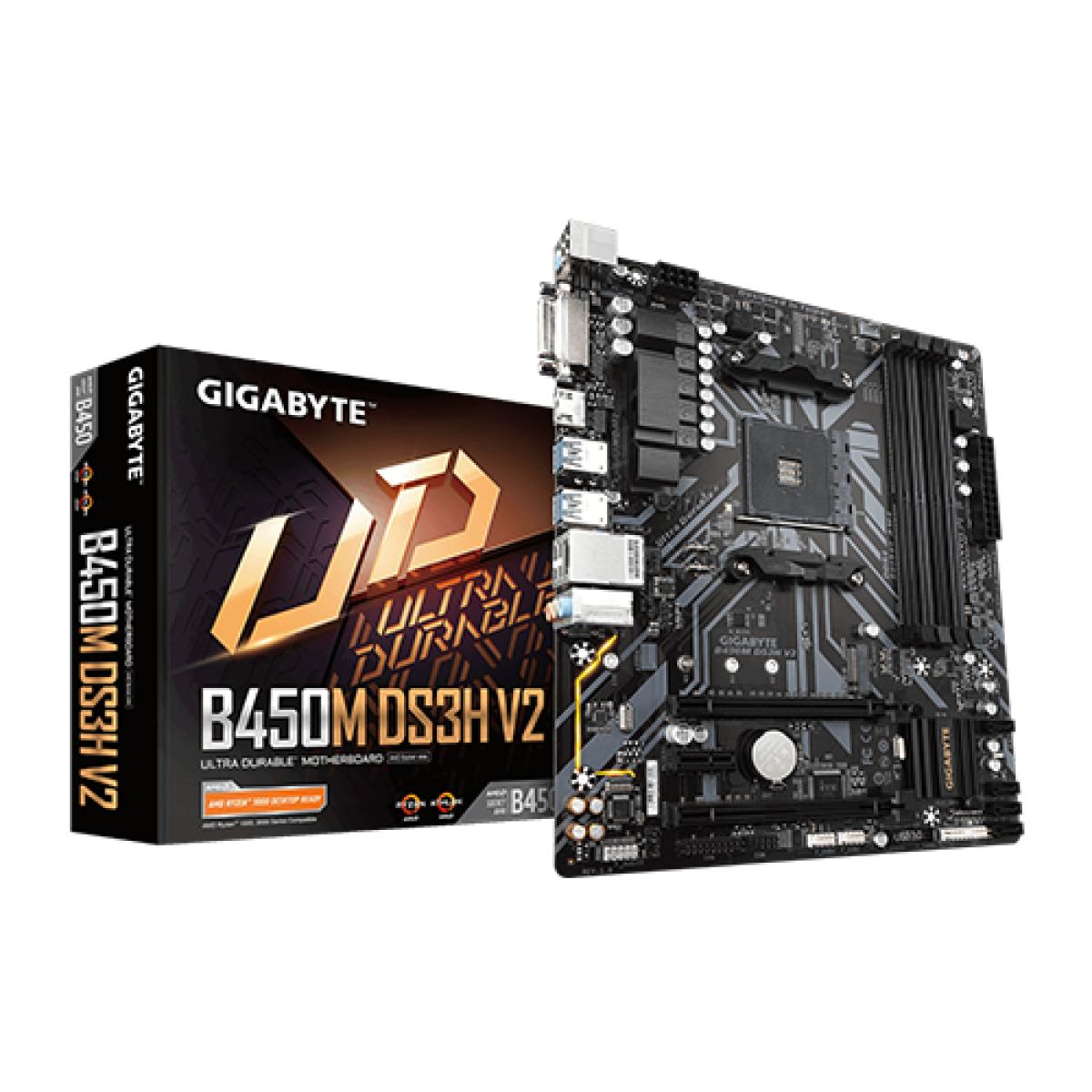 GIGABYTE B450M DS3H V2 M.2 mATX Motherboard