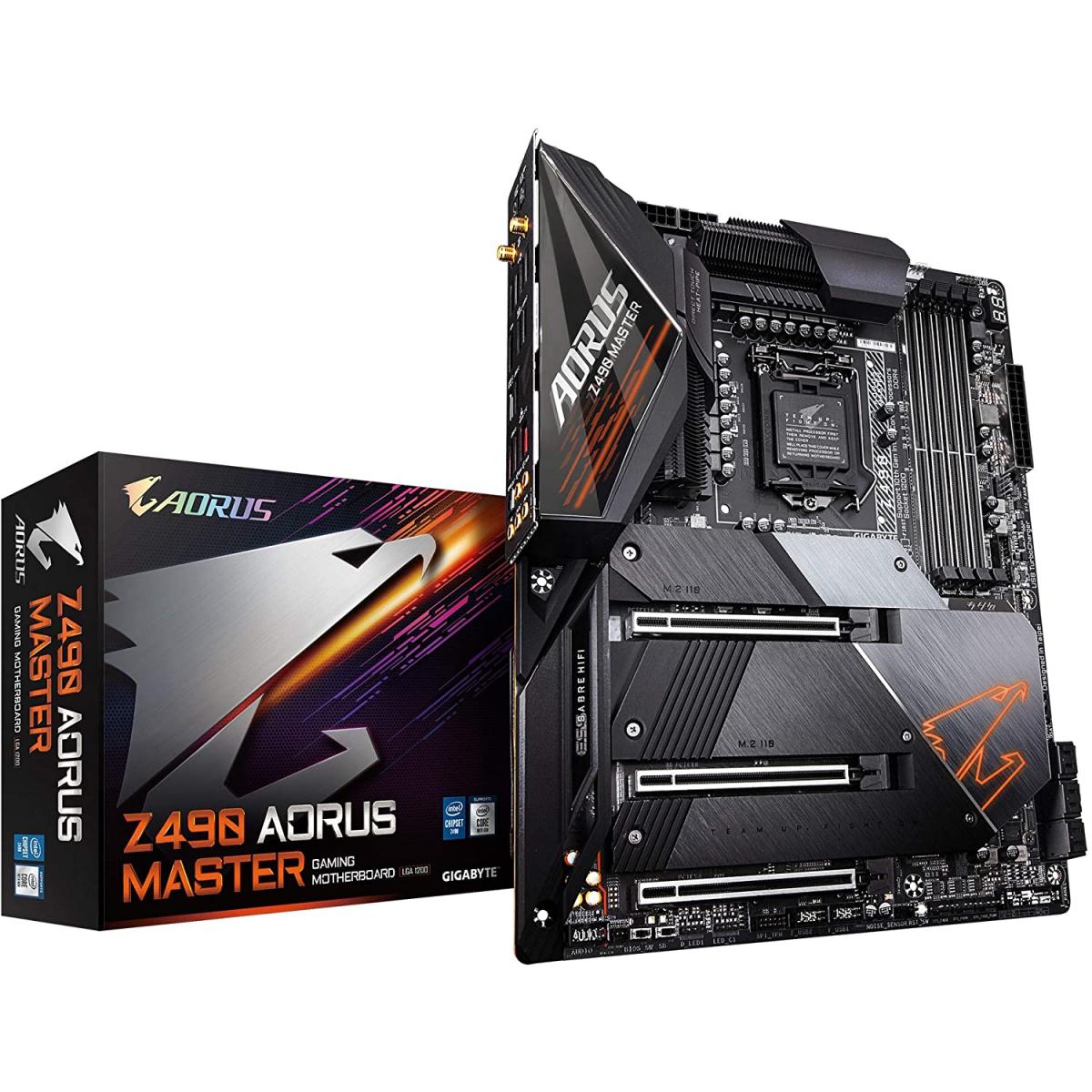 GIGABYTE Z490 AORUS Master Intel Z490 LGA 1200 with Direct 14 Phases , WIFI Motherboard