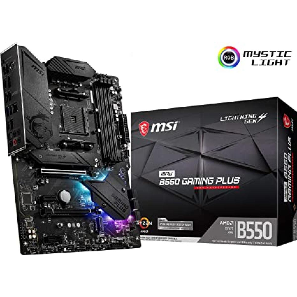 MSI MPG B550 Gaming Plus AMD AM4 PCIE 4.0/2xM.2 - ATX Gaming MotherBoard