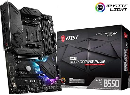 MSI MAG B550 GAMING-PLUS AMD B550 ATX M.2 PCIE 4.0 Motherboard