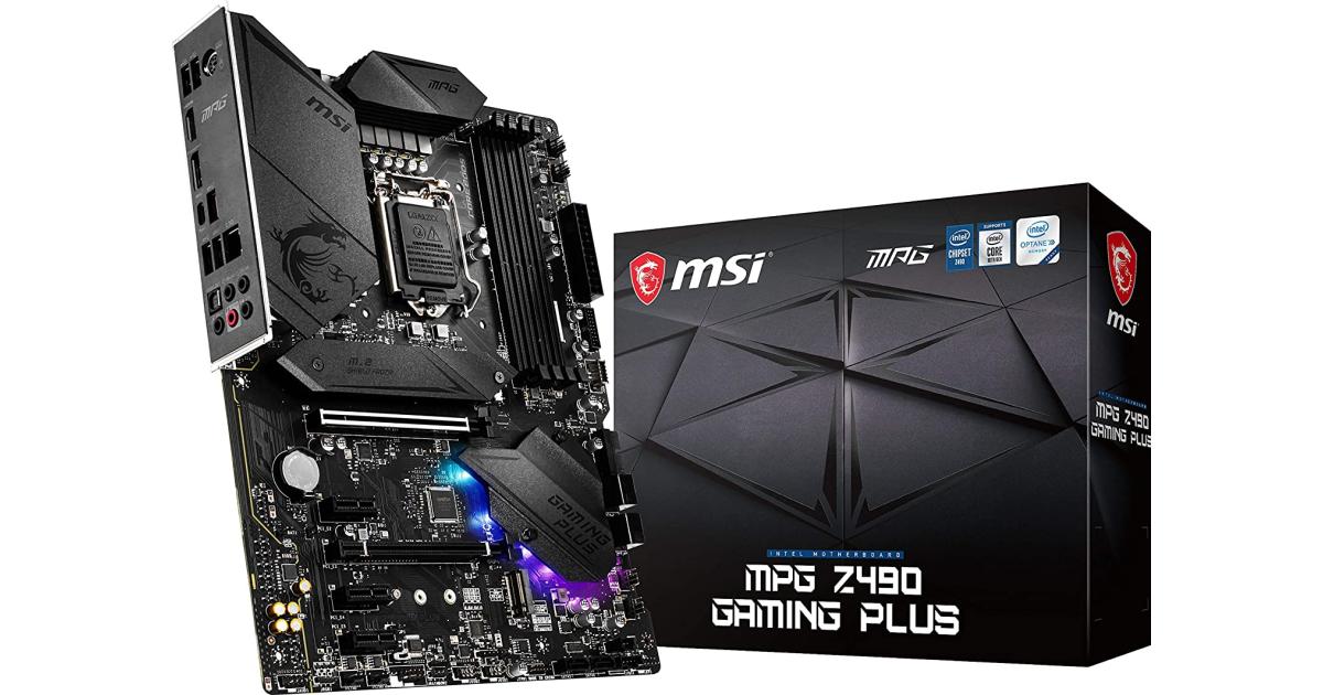 MSI MPG Z490 Gaming Plus Gaming Motherboard DDR4, CF, Dual M.2 Slots