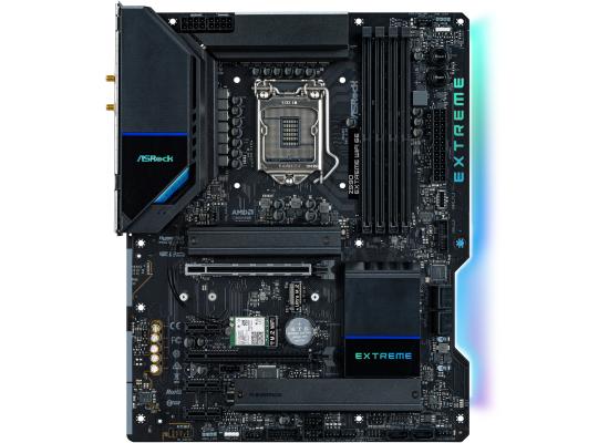 ASROCK Z590 EXTREM WIFI 6E LGA1200/ Intel Z590 GEN 4/ DDR4/ 6 SATA3/USB 3.2 Gen2/Intel® 802.11ax(WiFi 6E) + BT 5.2/7.1 CH HD Audio/ M.2/DisplayPort 1.4/ ATX Motherboard
