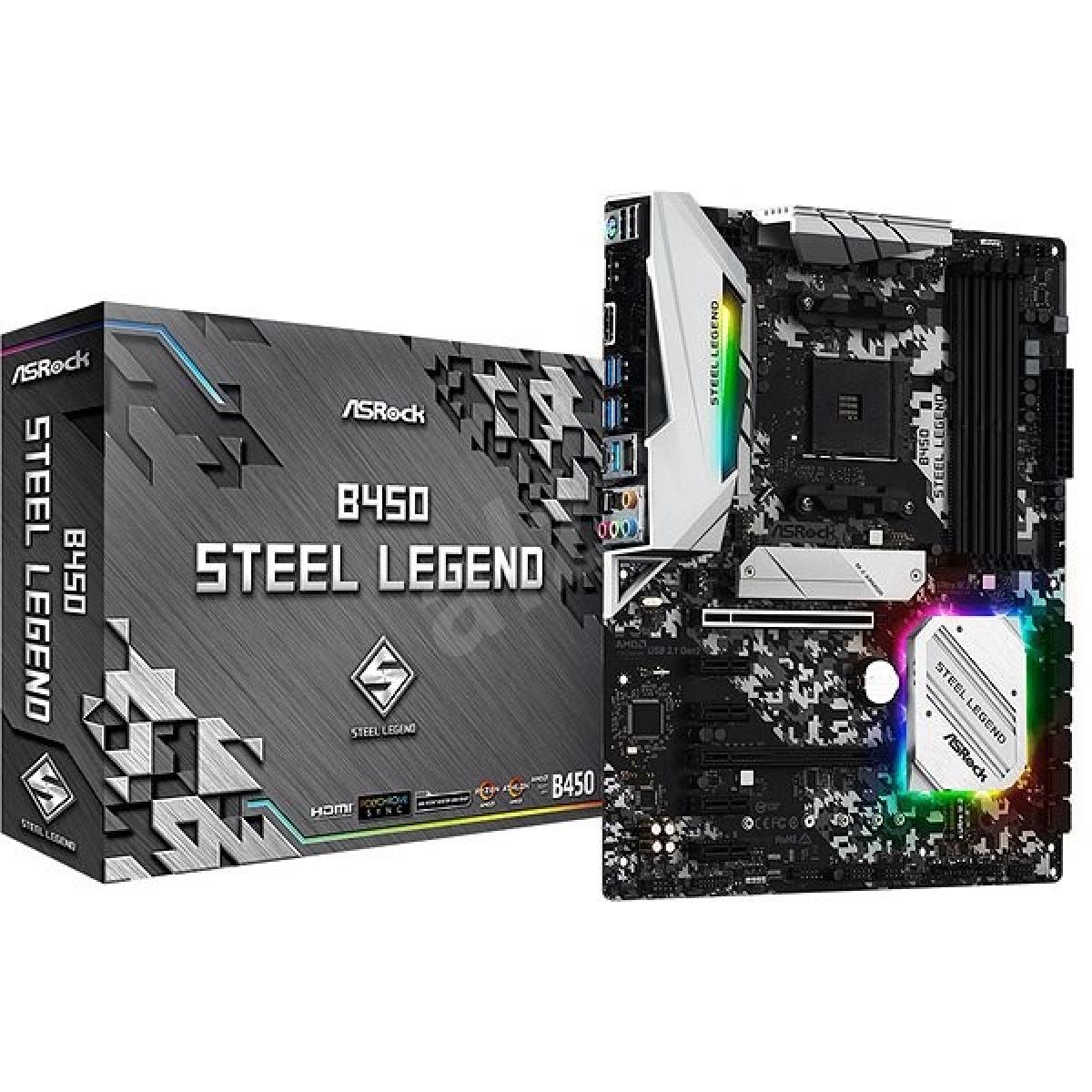 ASROCK B450 Steel Legend M.2 AM4 ATX Motherboard