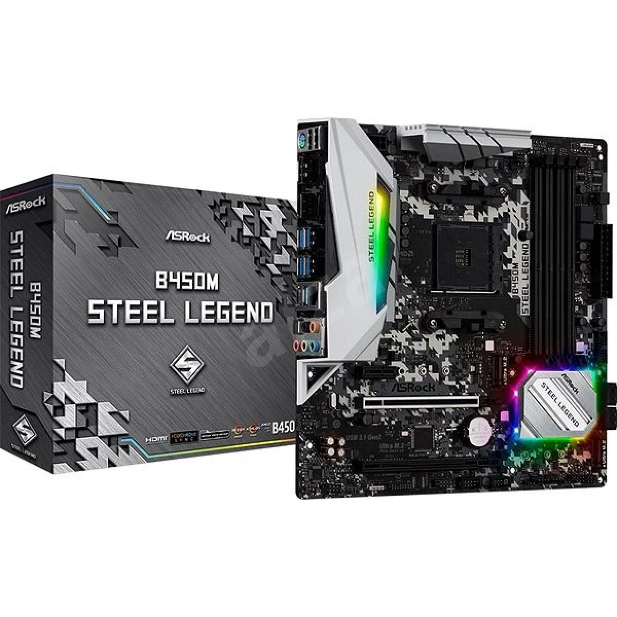ASROCK B450M Steel Legend M.2 AM4 ATX Motherboard