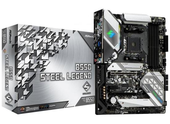 ASROCK AMD B550 Steel Legend RGB Dual M.2 ATX Motherboard 