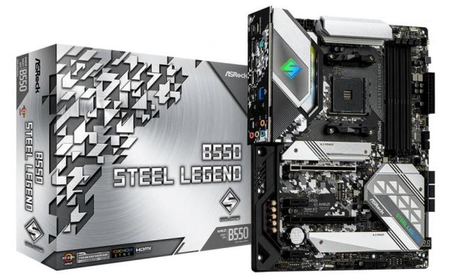 ASROCK AMD B550 Steel Legend RGB Dual M.2 ATX Motherboard